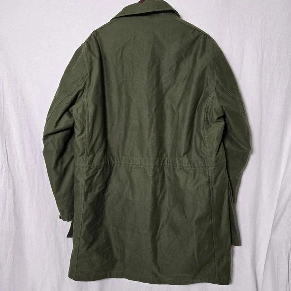 Vintage European NATO Army Green Heavy Coat Lined Removable Pile Fleece C48